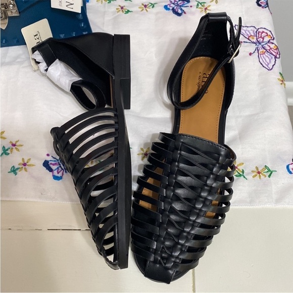 a.n.a black ankle strap sandals size 9​​ - Picture 3 of 4